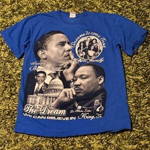 Blue Obama tee size Large